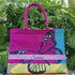 Pink Butterfly Printed Customised Box Tote Bag - Uncommongifts.in