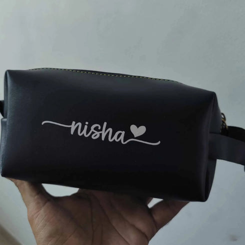 Personalised Bridesmaid Cosmetic PU Pouch for Women