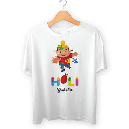 Holi Personalized Printed T-Shirt - Uncommongifts.in