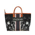 Black Strap Leaf's Printed Personalised Luna Handbag