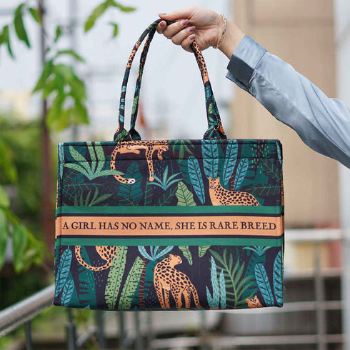 Customized Animal Printed Green Handheld Box Bag - Uncommongifts.in