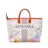 Purple Strap Printed Personalised Luna Handbag