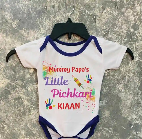 Customized Holi Kids Romper