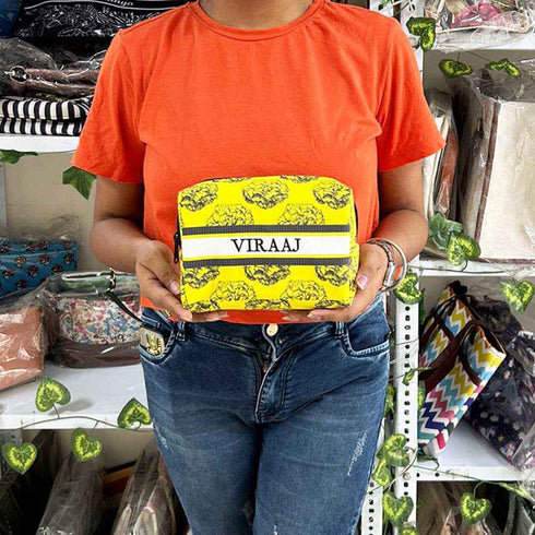 Personalised Floral Printed Box Pouch