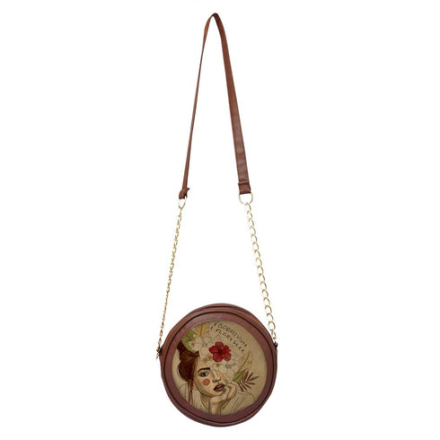Personalized Canvas Round Sling Bag - Uncommongifts.in