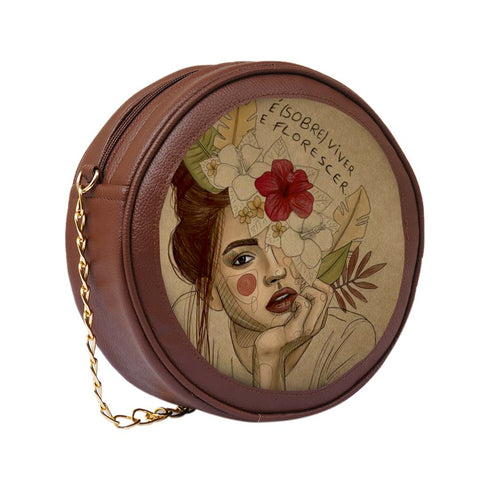 Personalized Canvas Round Sling Bag - Uncommongifts.in