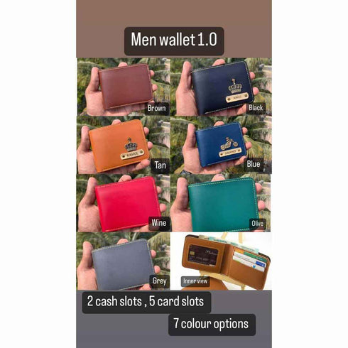 Personalised Men Wallet With MDF Name Rakhi
