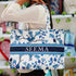 Customized Blue Floral Printed Handheld Bag Box Handbags - Uncommongifts.in