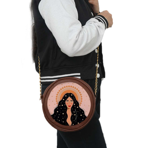Personalized Round Sling Bag for Effortless Elegance - Uncommongifts.in