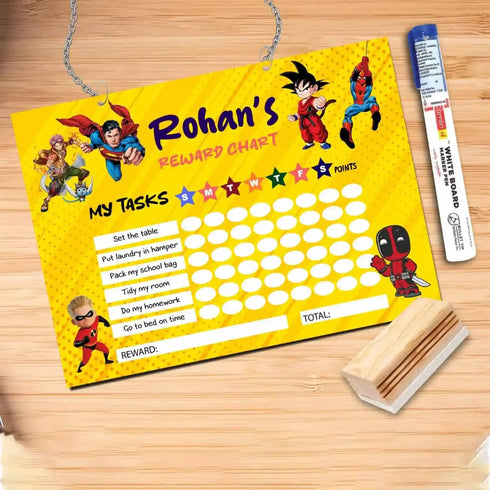 Personalized Reward Chart with Duster Combo for Kids