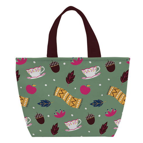 Printed Lunch Bag With Handles - Uncommongifts.in