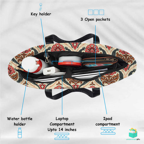 Ethnic Filipino Print Women's Office Bag - Uncommongifts.in