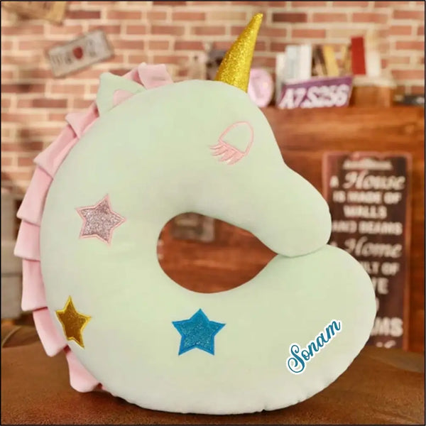 Personalised Unicorn Neck Pillow