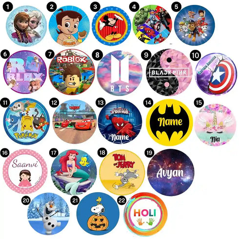 Personalized Round Ring Tank Pichkari for Kids