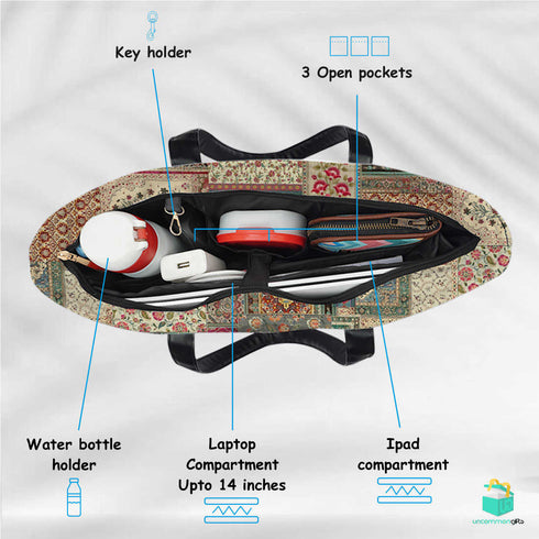 Mandala Print Women's Office Bag - Uncommongifts.in