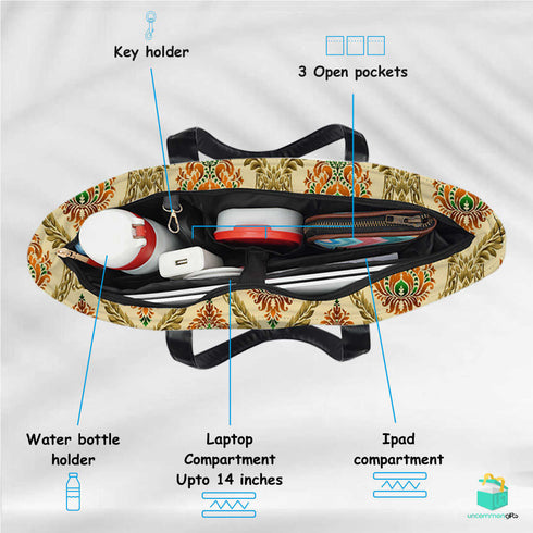 Persian demark Printed Women's Office Bag - Uncommongifts.in