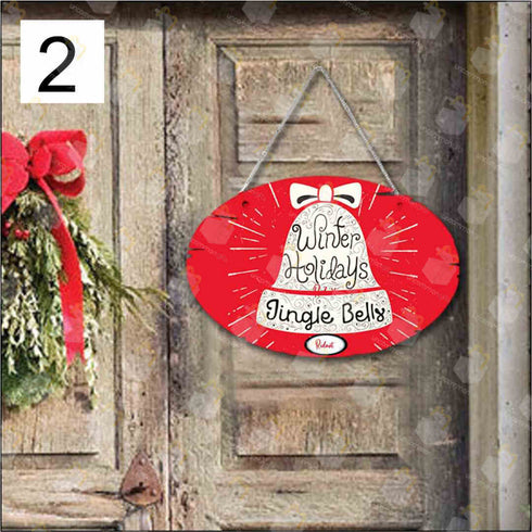 Personalised Merry Christmas Printed Wall Hanging