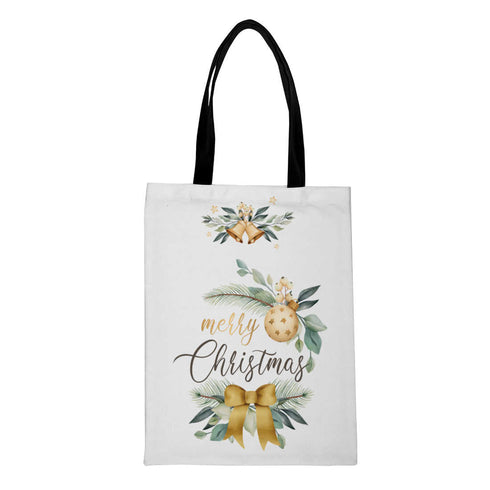Merry Christmas Bow - Christmas Theme Printed Tote Bag - Uncommongifts.in