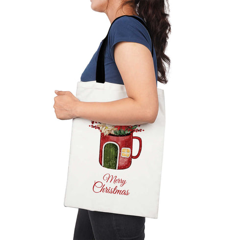 Merry Christmas Joy Festive Tote Bag for the Holidays - Uncommongifts.in