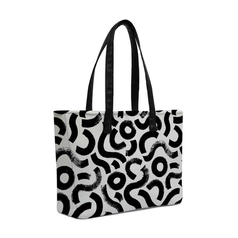 Black Maze Print Women's Office Bag - Uncommongifts.in