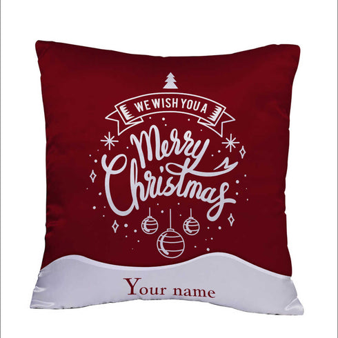 Personalized Merry Christmas Cushion for Festive Home Décor - Uncommongifts.in