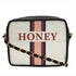 Canvas Personalized White Striped Sling Bag - Uncommongifts.in