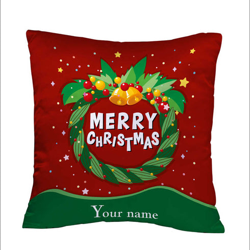 Personalized Merry Christmas Cushion for Festive Home Décor - Uncommongifts.in