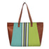 Colourblocked Structured Canvas Tote Bag - Uncommongifts.in