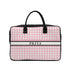 Baby Pink Geometric Customised Canvas and PU Laptop Bag - Uncommongifts.in
