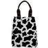 Black & White Printed Lunch Bag With Handle - Uncommongifts.in