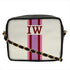 White Customized Striped Sling Bag - Uncommongifts.in