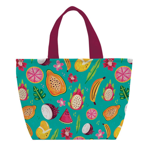 Printed Canvas Lunch Bag With Handle - Uncommongifts.in