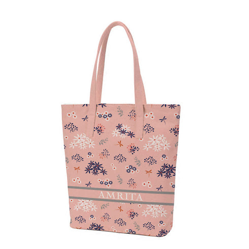 Printed Canvas Shopper Tote Bag - Uncommongifts.in