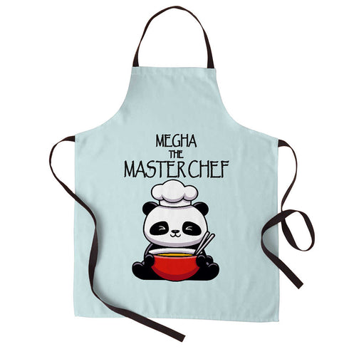 Crazy Corner Master Chef Panda Printed Canvas Cotton Kitchen Apron - Uncommongifts.in