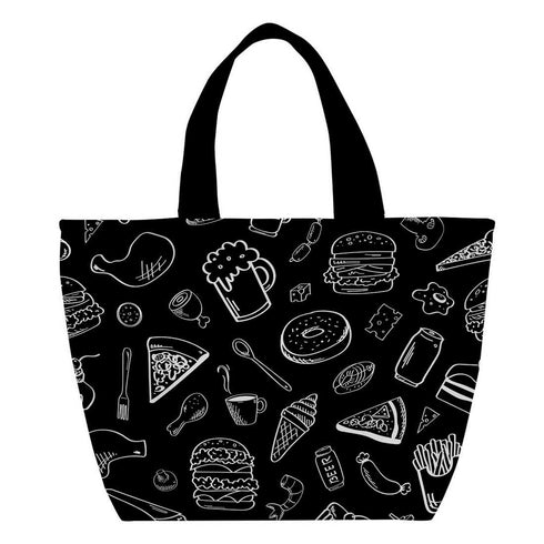 Printed Canvas Lunch Bag - Uncommongifts.in