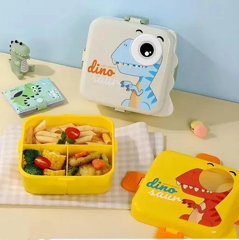 Personalized Stainless Steel Dino Theme Lunch Box for Kids