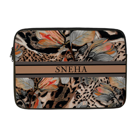 Printed Canvas Personalised Laptop Sleeve/Cover - Uncommongifts.in