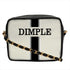 Customized White Striped Sling Bag - Uncommongifts.in