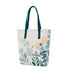 Off White & Green Printed Structured Tote Bag - Uncommongifts.in