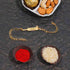 Personalised Gold Bracelet Rakhi For Brother