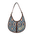 Blue Printed Half Moon Hobo Bag - Uncommongifts.in