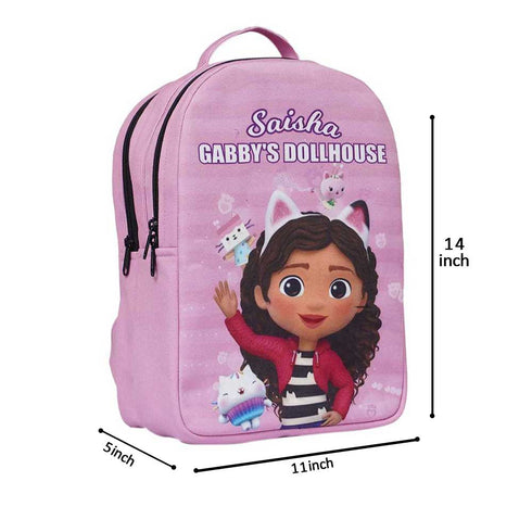 Dollhouse Personalised Printed Bag pack With Pouch