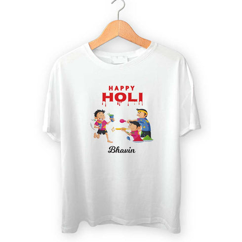 Personalized Holi Tee to Brighten Your Day - Uncommongifts.in