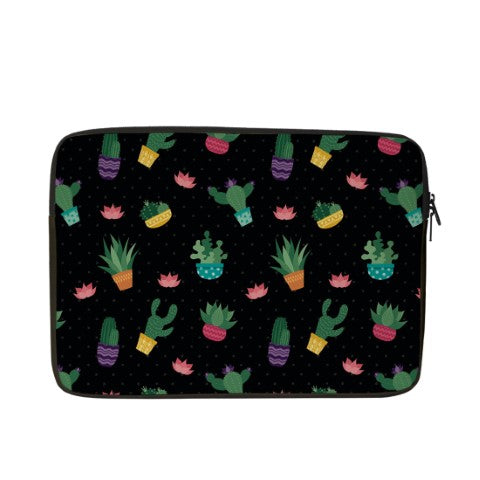 Personalised Black Printed Laptop Sleeve/Cover - Uncommongifts.in