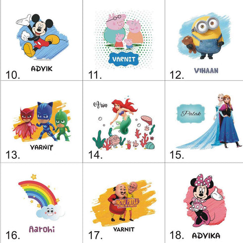 Personalised Printed Kids Steel Bottle With Straw