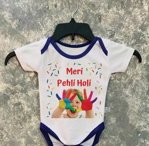 Customized Holi Kids Romper