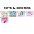 Personalised Cartoon Printed Kids Dinner Mat Set
