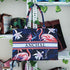 Customized Blue Flamingo Printed Structured Tote Box Bag - Uncommongifts.in