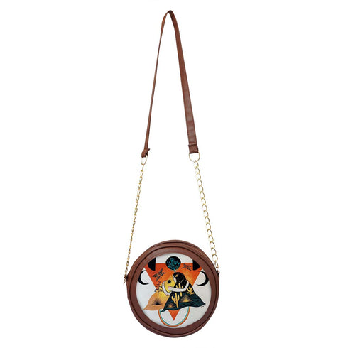 Personalized Canvas Round Sling Bag - Uncommongifts.in