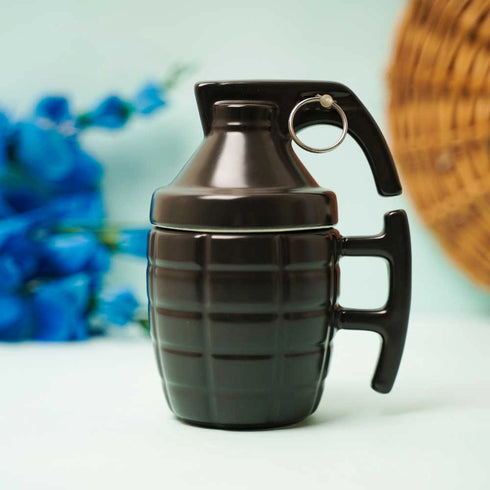 3D Ceramic Black Grenade Mug